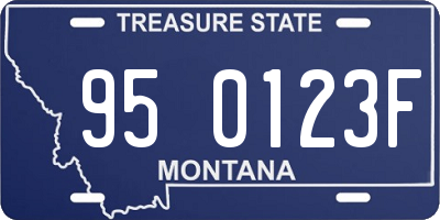 MT license plate 950123F