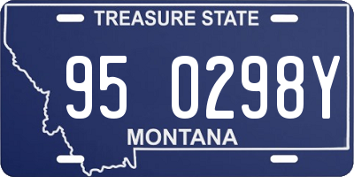 MT license plate 950298Y