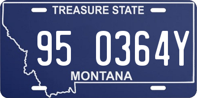 MT license plate 950364Y
