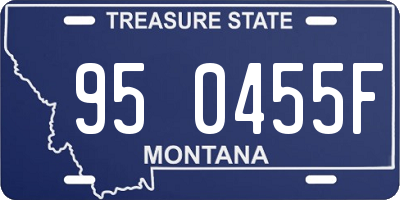 MT license plate 950455F