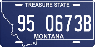 MT license plate 950673B