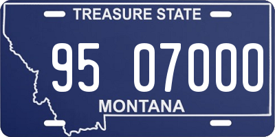 MT license plate 950700O