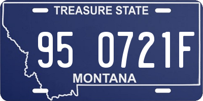 MT license plate 950721F