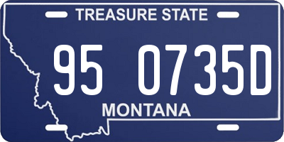 MT license plate 950735D