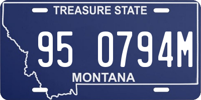 MT license plate 950794M