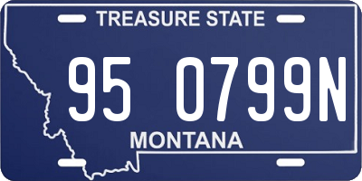 MT license plate 950799N