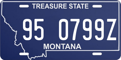MT license plate 950799Z