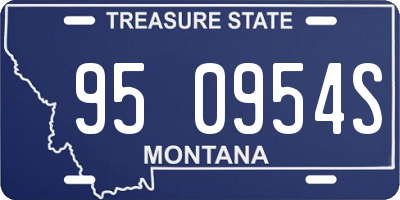 MT license plate 950954S
