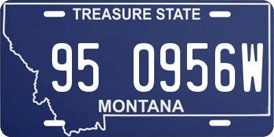 MT license plate 950956W