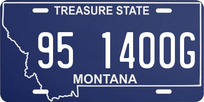 MT license plate 951400G
