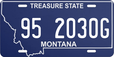 MT license plate 952030G