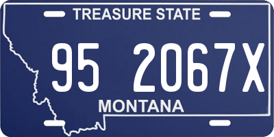 MT license plate 952067X