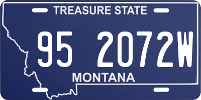 MT license plate 952072W