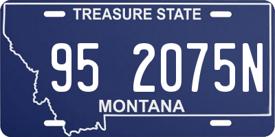 MT license plate 952075N