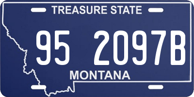 MT license plate 952097B