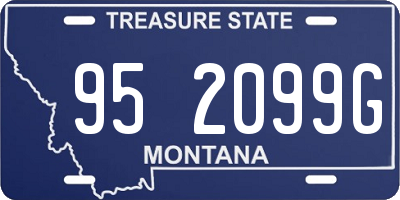 MT license plate 952099G