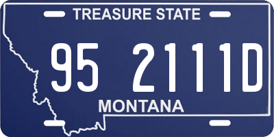 MT license plate 952111D