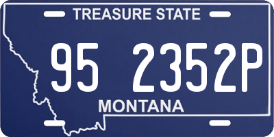 MT license plate 952352P