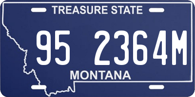 MT license plate 952364M