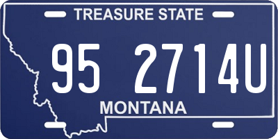 MT license plate 952714U