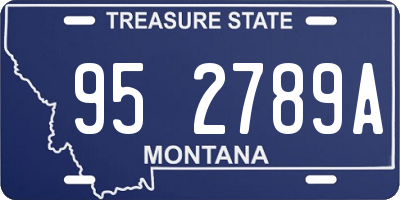MT license plate 952789A
