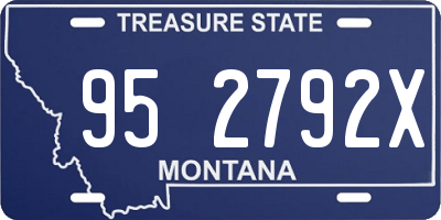 MT license plate 952792X
