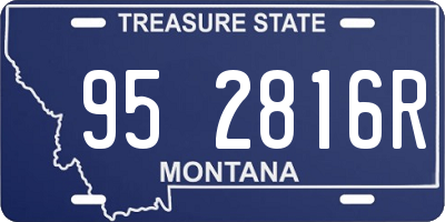 MT license plate 952816R