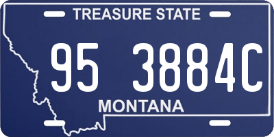 MT license plate 953884C