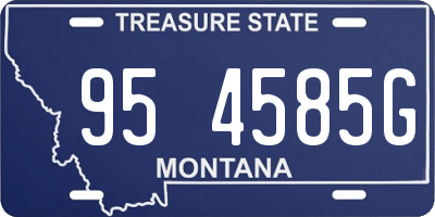 MT license plate 954585G