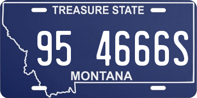 MT license plate 954666S