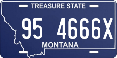 MT license plate 954666X