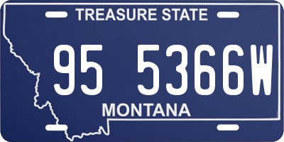 MT license plate 955366W