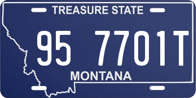MT license plate 957701T