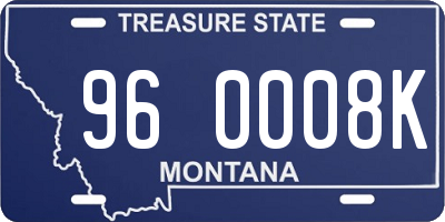 MT license plate 960008K