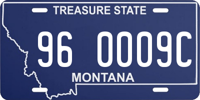 MT license plate 960009C