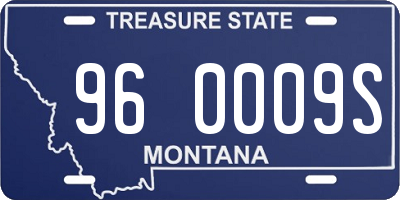 MT license plate 960009S