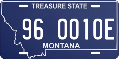 MT license plate 960010E