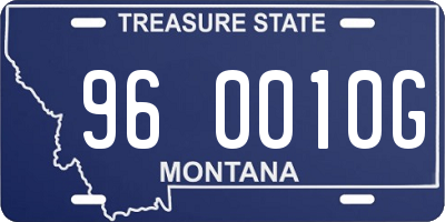 MT license plate 960010G