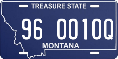 MT license plate 960010Q