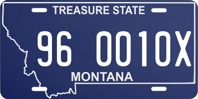 MT license plate 960010X
