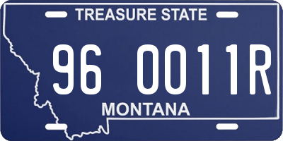 MT license plate 960011R