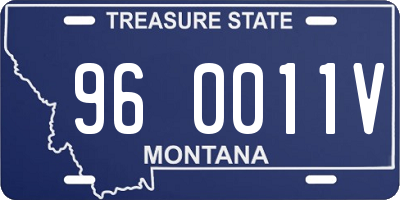 MT license plate 960011V