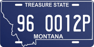 MT license plate 960012P