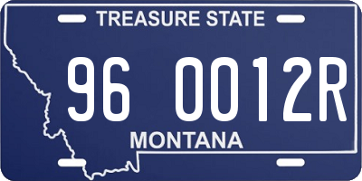 MT license plate 960012R