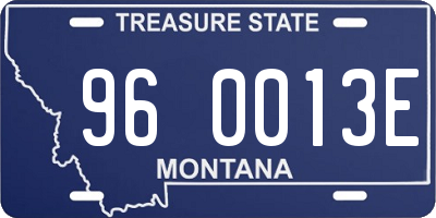 MT license plate 960013E