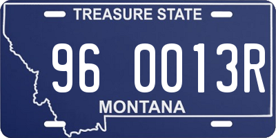 MT license plate 960013R