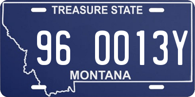 MT license plate 960013Y