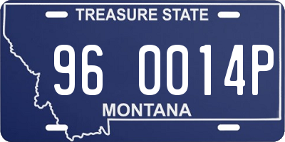 MT license plate 960014P