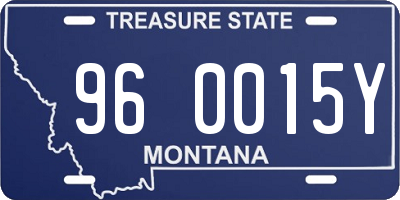 MT license plate 960015Y