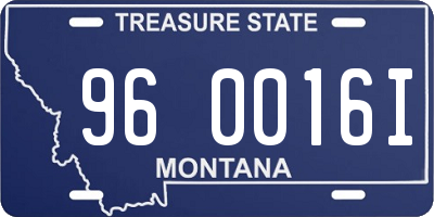 MT license plate 960016I